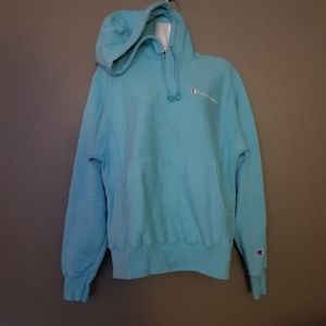 Champion Hoodie Sweatshirt S Blue